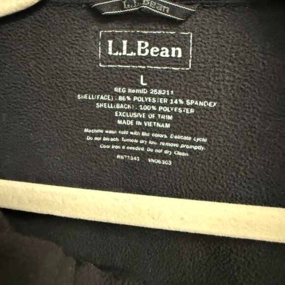 Mens L.L. Bean Soft Shell Jacket Dark Gray - Picture 6 of 9